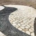 滁州 黄金麻冰裂纹地铺石工地铺装案例