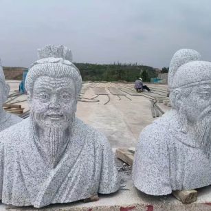 滁州 白麻花岗岩石材人物立体雕刻