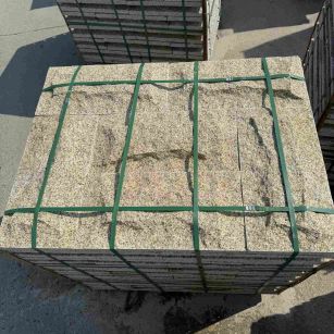 滁州 黄金麻花岗岩石材自然面蘑菇石成品