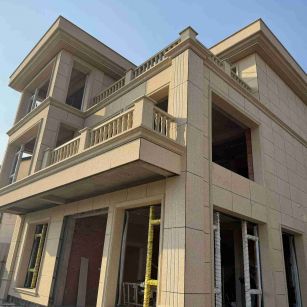 滁州 黄金麻花岗岩石材荔枝面外墙干挂效果展示