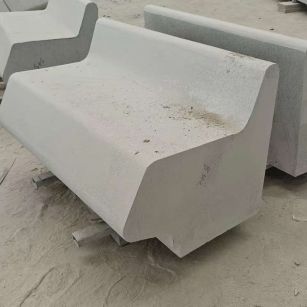 滁州 芝麻白花岗岩异形坐凳，石凳