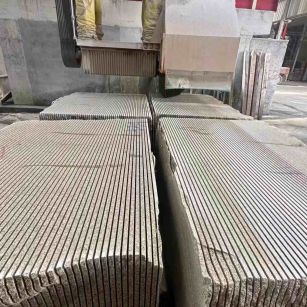 滁州 车间生产日常，黄金麻白麻花岗岩