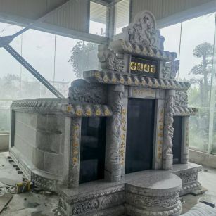 滁州 芝麻白墓碑效果展示图