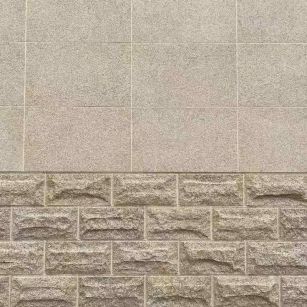 滁州 黄金麻自然面蘑菇石配荔枝面干挂