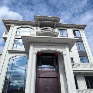 滁州白麻别墅外墙干挂石材效果示例