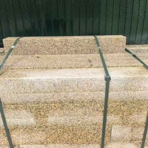 滁州 黄金麻花岗岩石材机切面栏杆料半成品