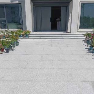 滁州 芝麻白花岗岩地铺石地面铺装