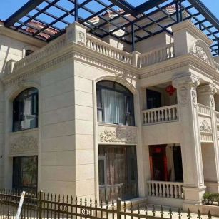 滁州 黄金麻花岗岩荔枝面别墅外墙干挂