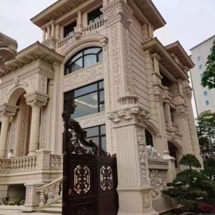 滁州 黄金麻花岗岩别墅外墙干挂效果展示