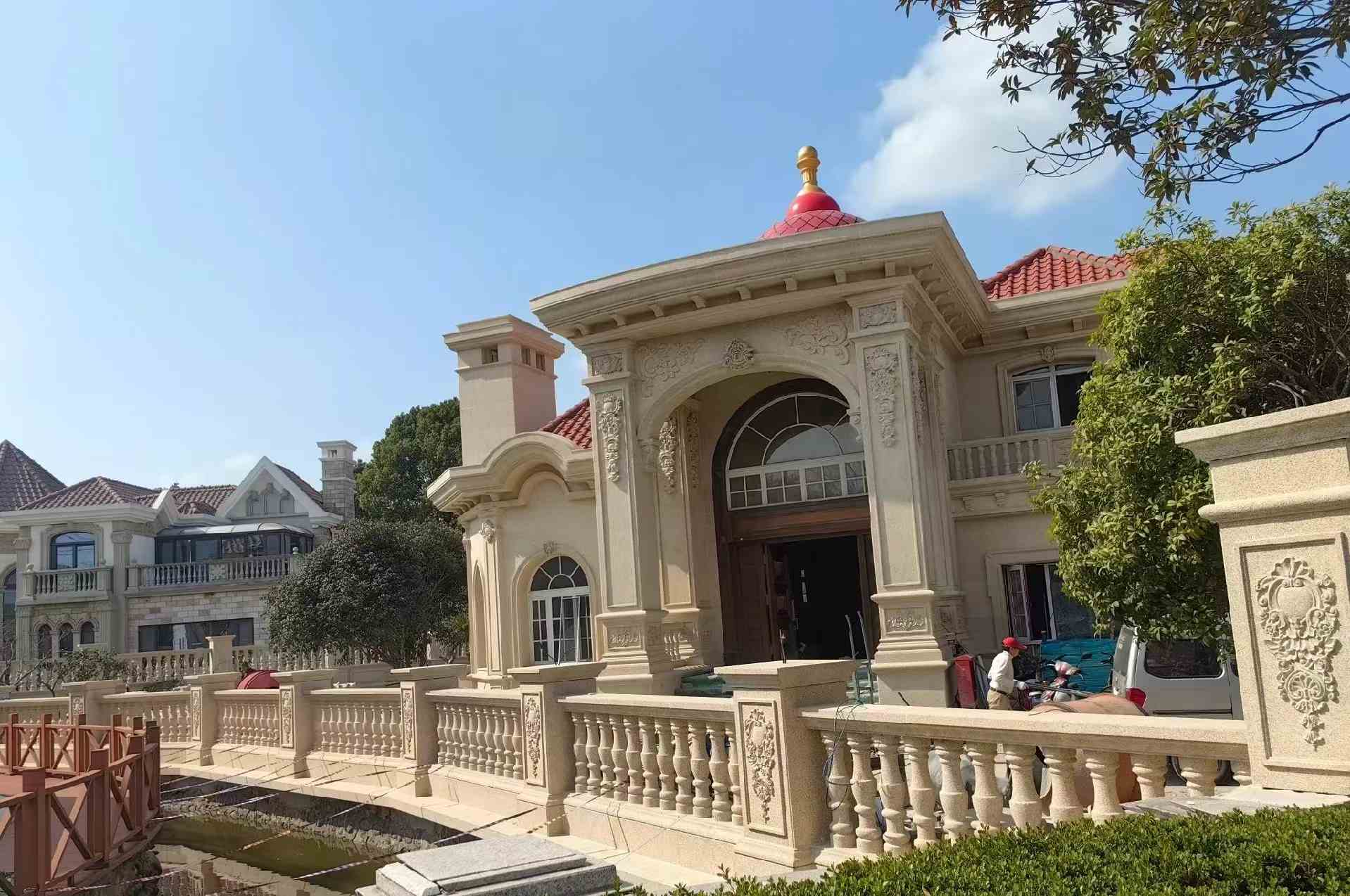 滁州 黄金麻花岗岩欧式别墅