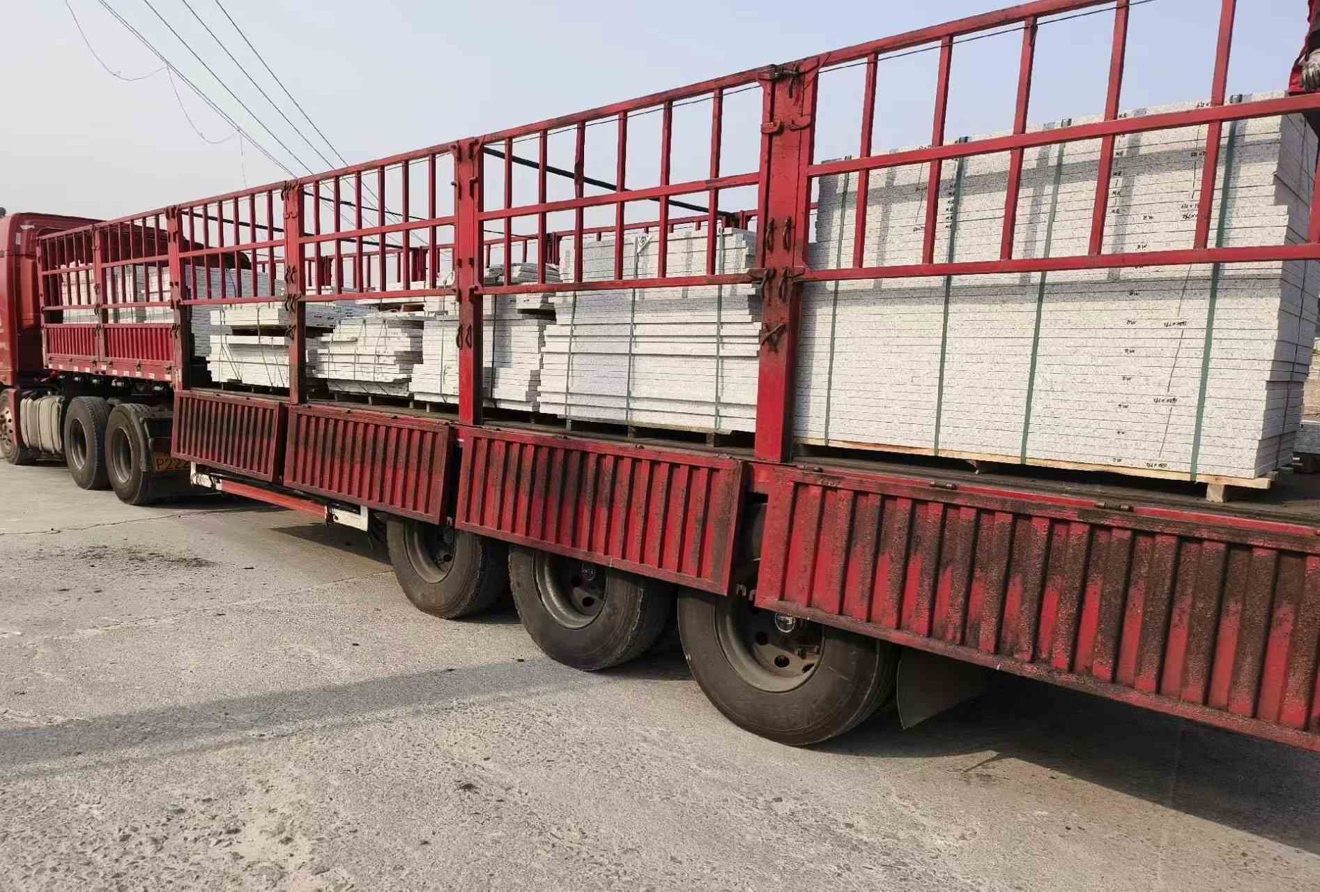 滁州 白麻荔枝面外墙干挂，工厂装车日常