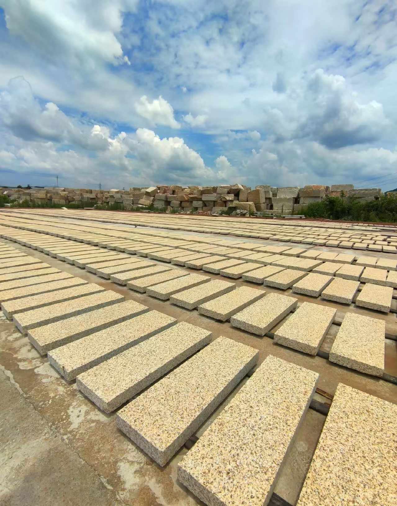 滁州 黄金麻荔枝面花岗岩石材地铺石防护中