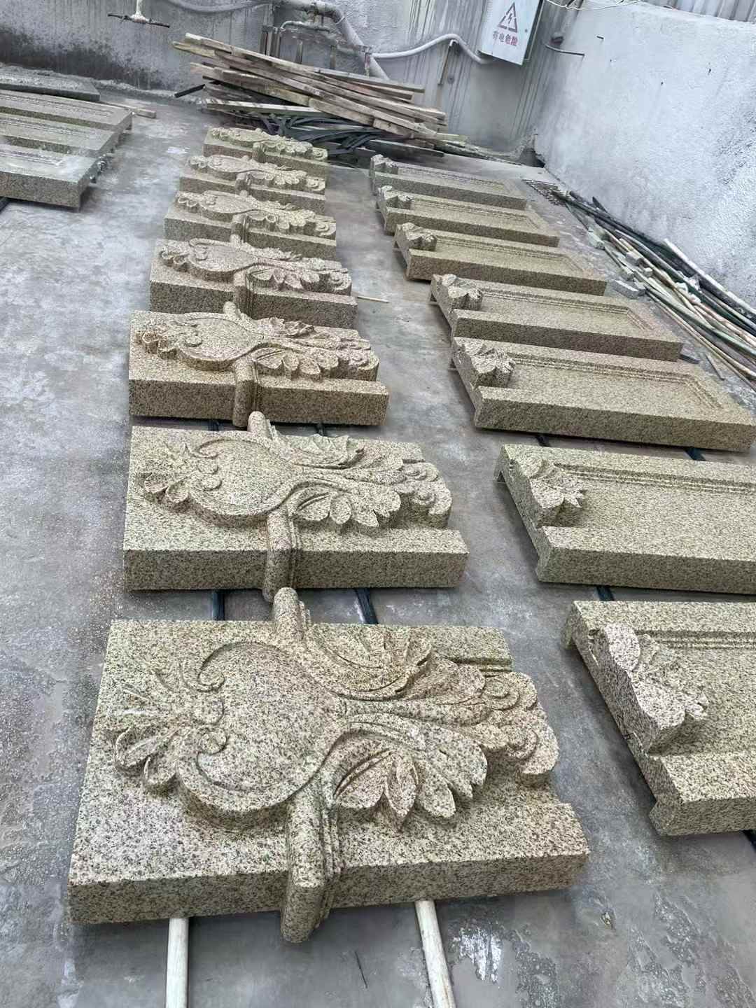 滁州 黄金麻花岗岩别墅外墙雕刻板