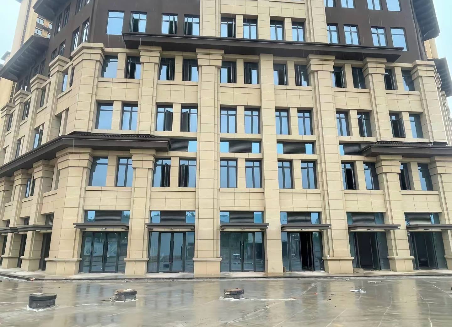 滁州 黄金麻花岗岩荔枝面小区外墙干挂