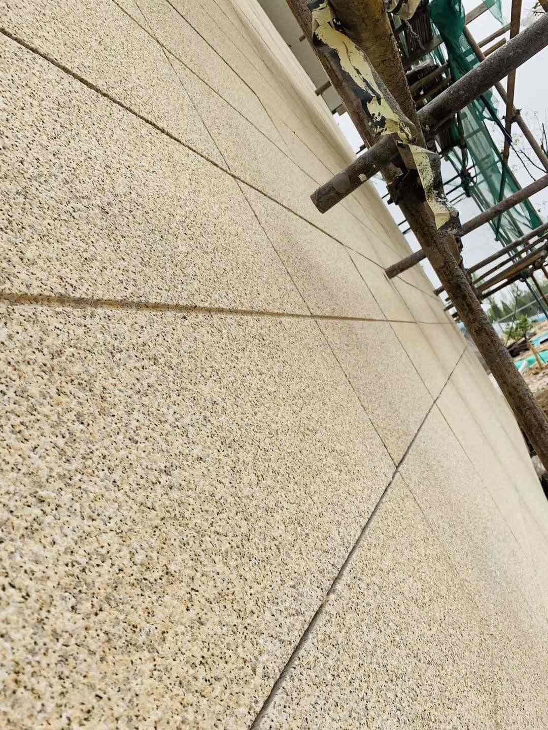 滁州 黄金麻花岗岩荔枝面外墙干挂石材效果示例