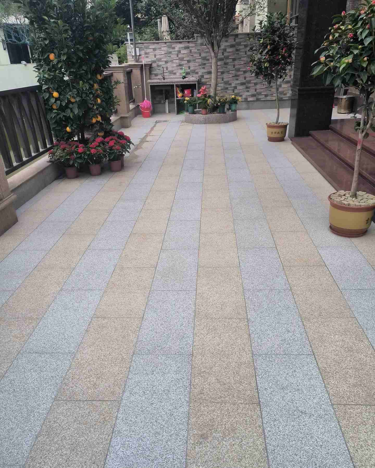 滁州 黄金麻白麻荔枝面庭院铺装展示