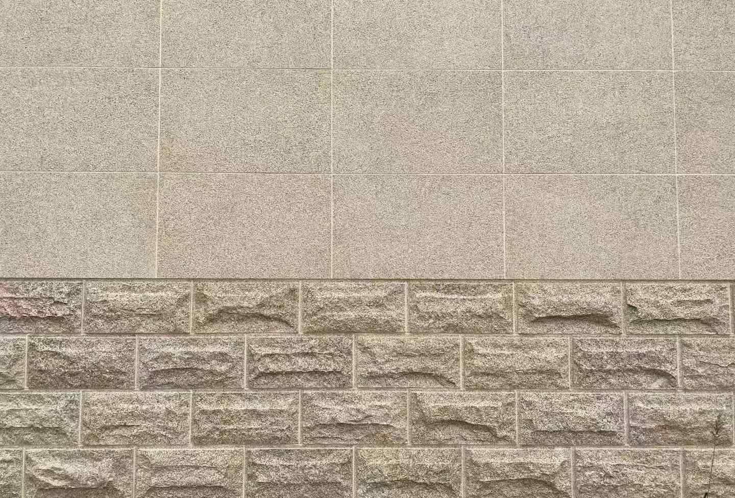 滁州 黄金麻自然面蘑菇石配荔枝面干挂