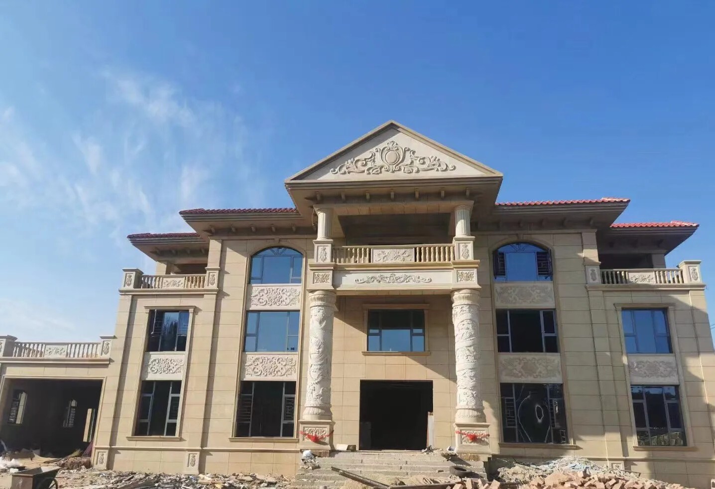 滁州 黄金麻花岗岩别墅外墙干挂