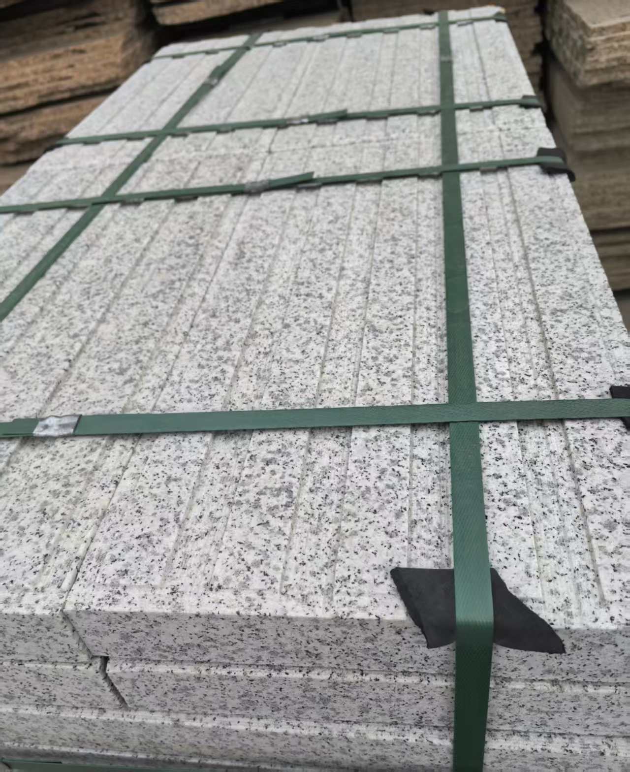 滁州 白麻花岗岩直行盲道石，盲条，地铺石