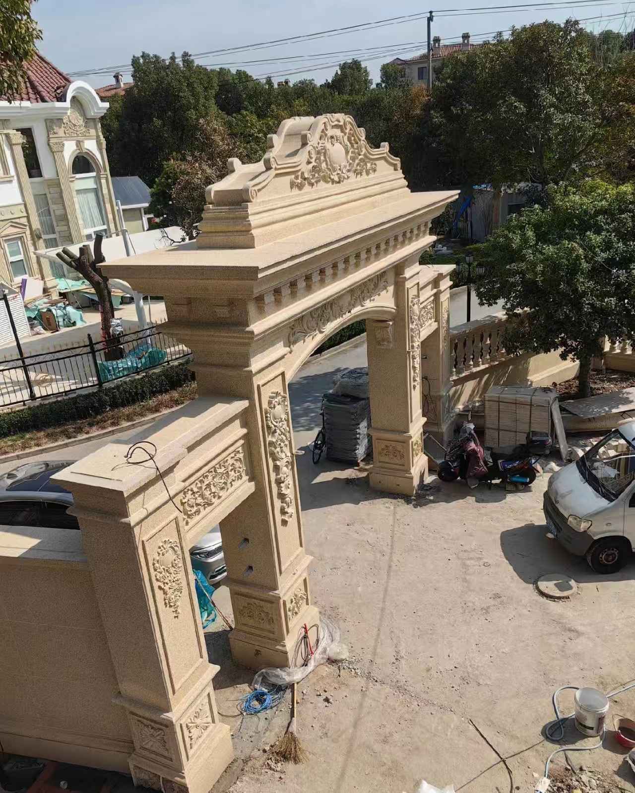 滁州 黄金麻荔枝面花岗岩别墅门楼