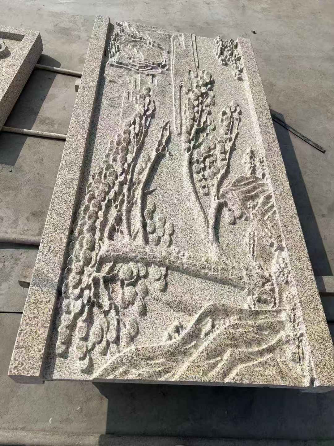 滁州 黄金麻雕刻板浮雕迎客松